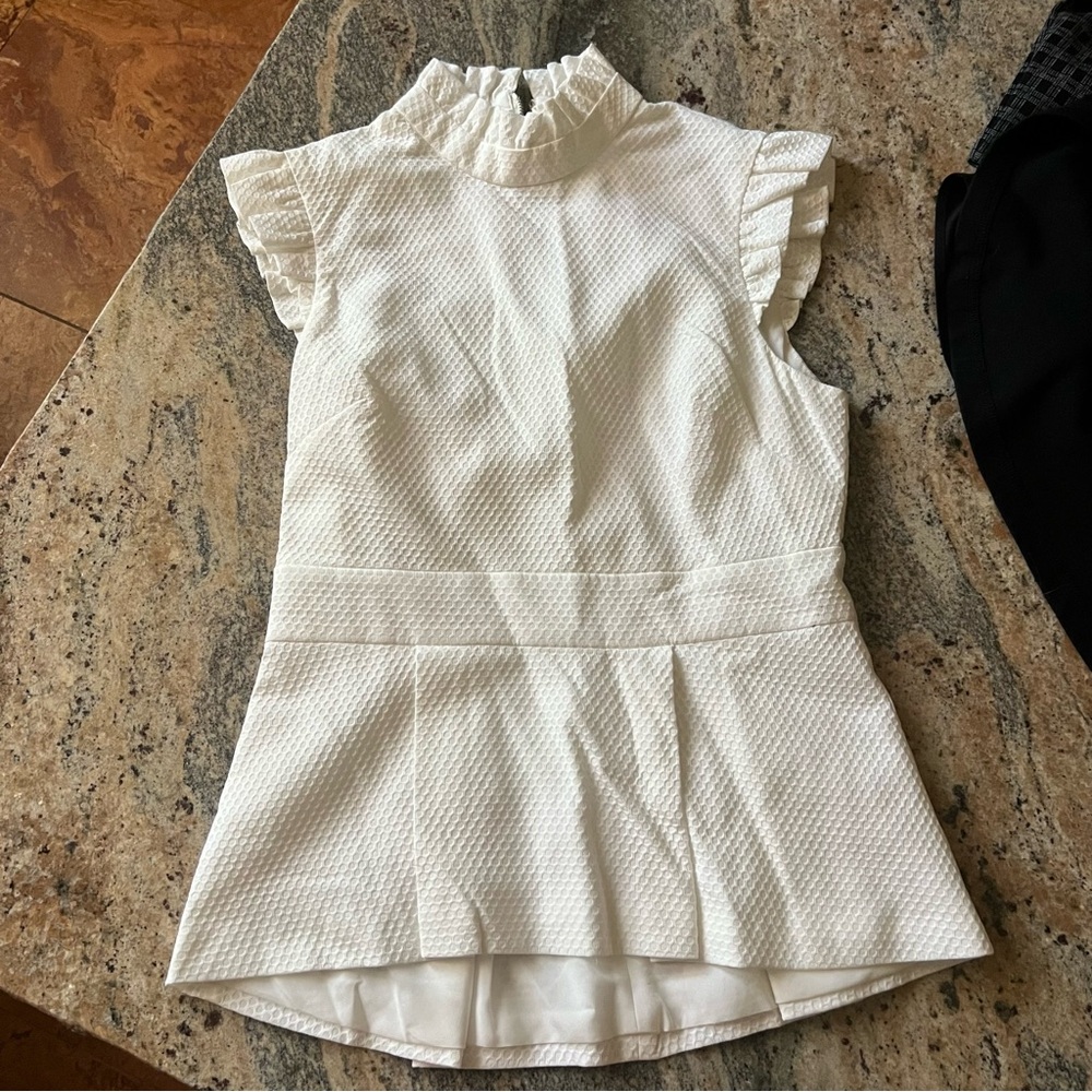 White Ted Baker London peplum top